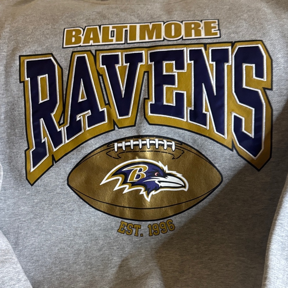 Mitchell & Ness Gray Baltimore Ravens Sweatshirt